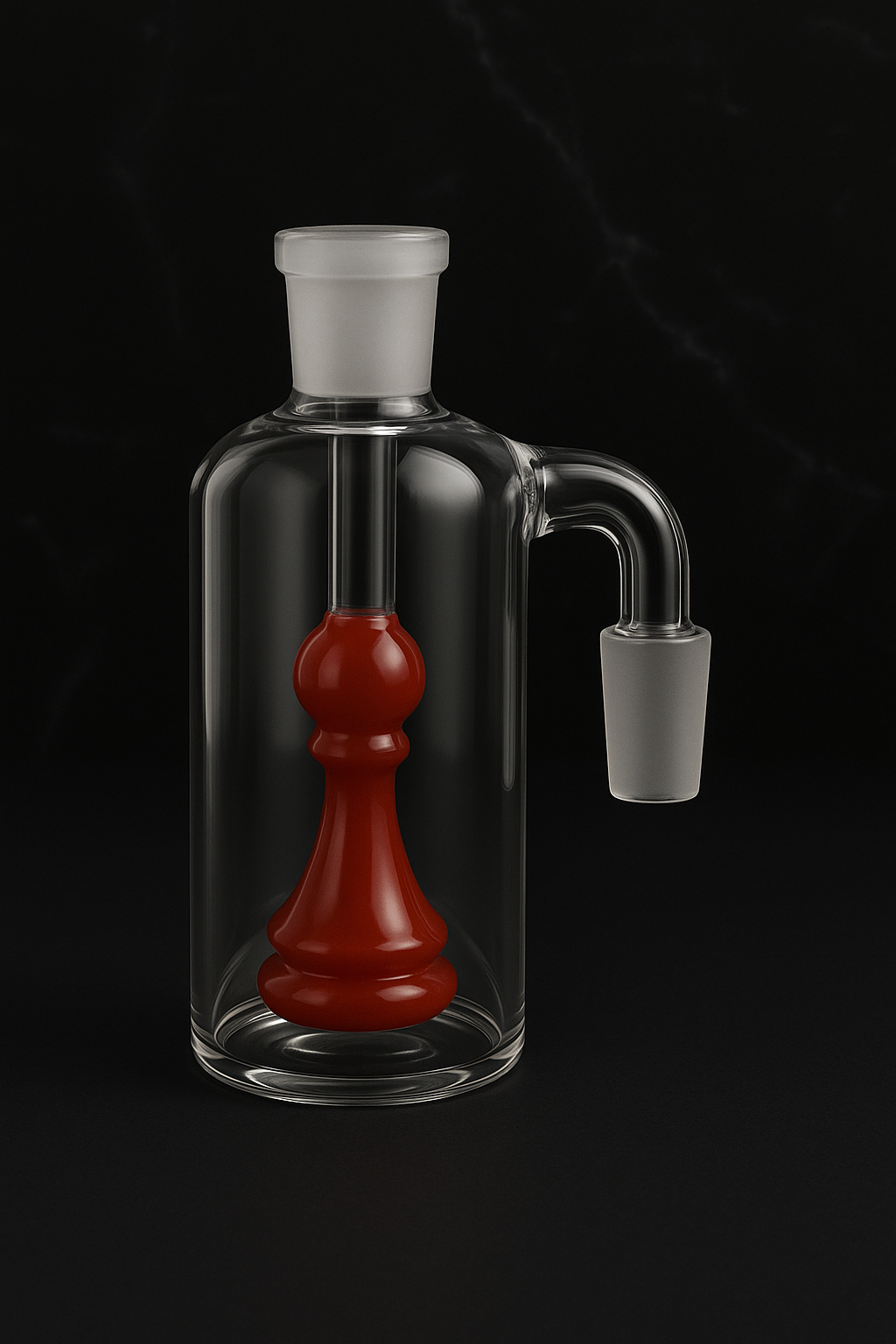 90° Ash Catcher – Pink Chess Perc | 14mm Joint