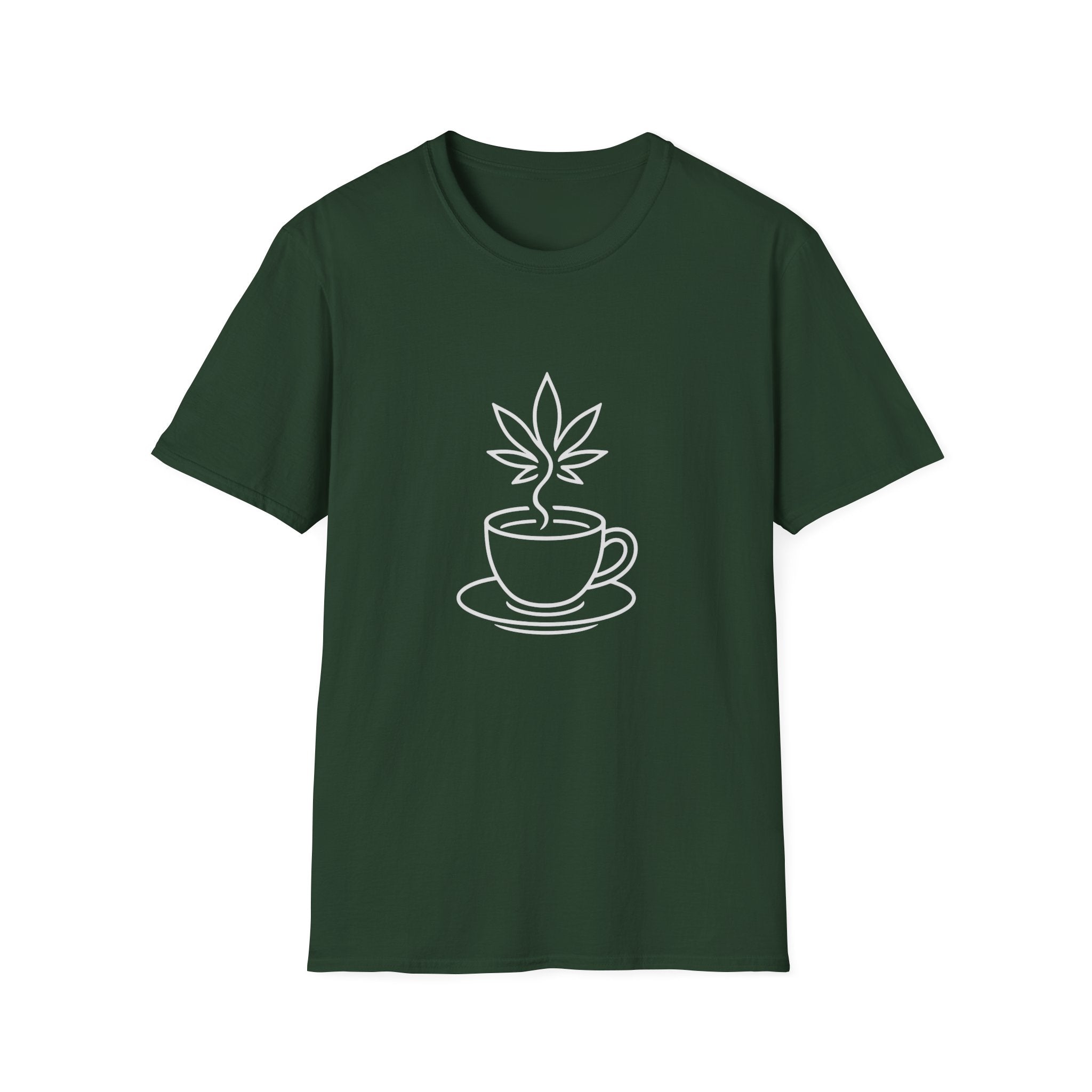 Chill Vibes Unisex Soft style T-Shirt - Coffee and Leaf Design