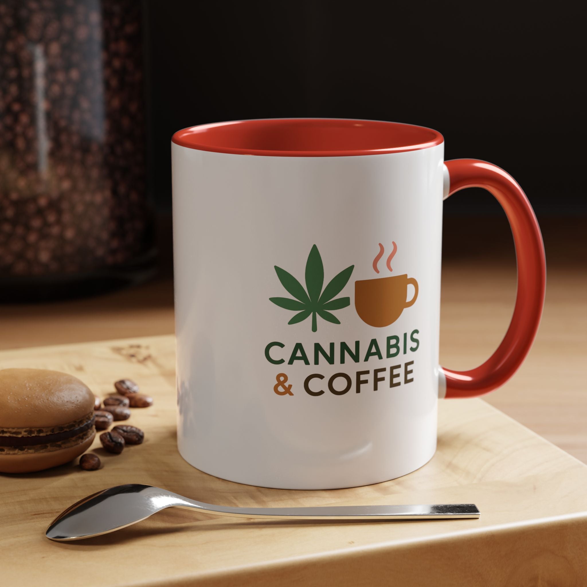 Cannabis & Coffee Accent Mug - 11oz & 15oz - Perfect Gift for Coffee Lovers