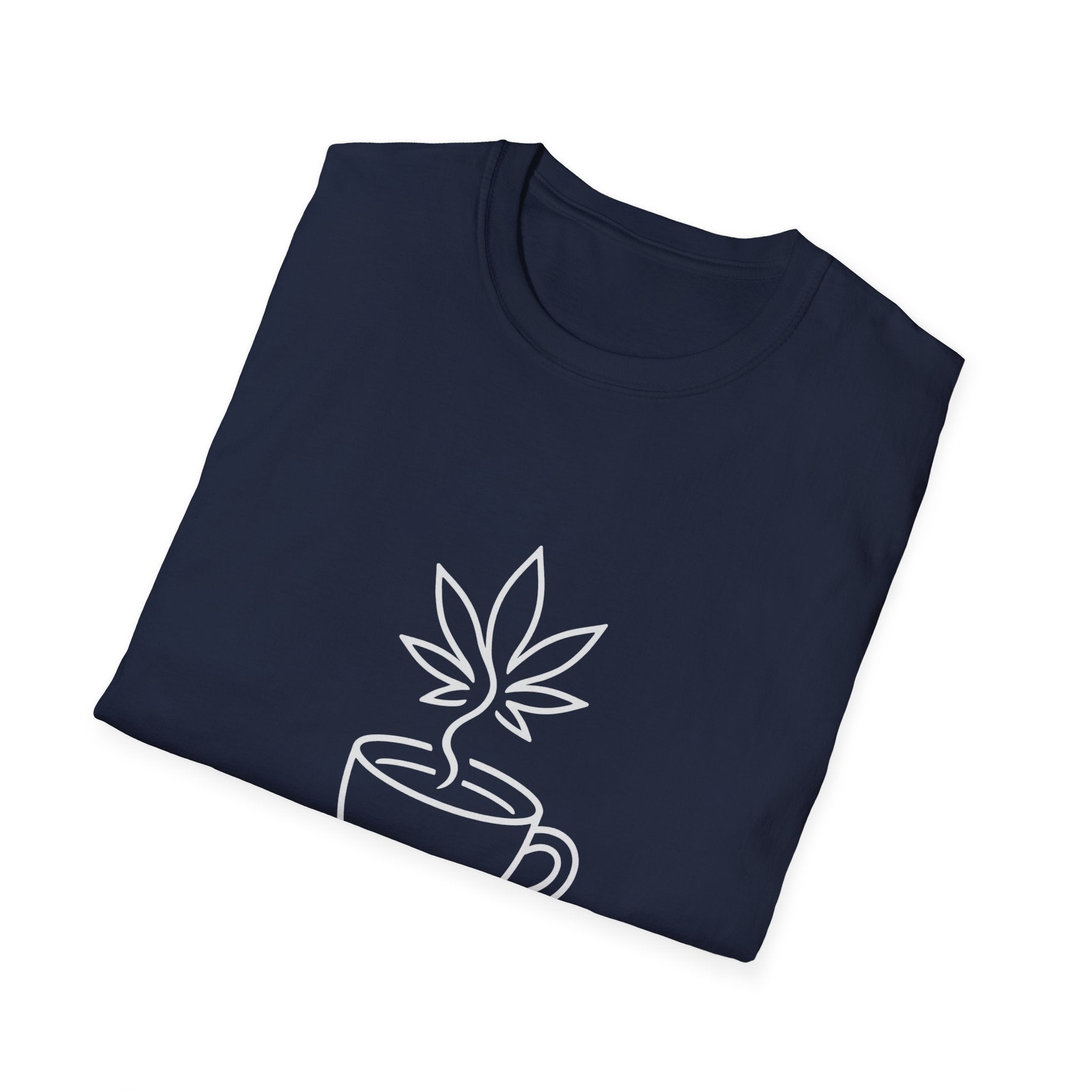 Chill Vibes Unisex Soft style T-Shirt - Coffee and Leaf Design