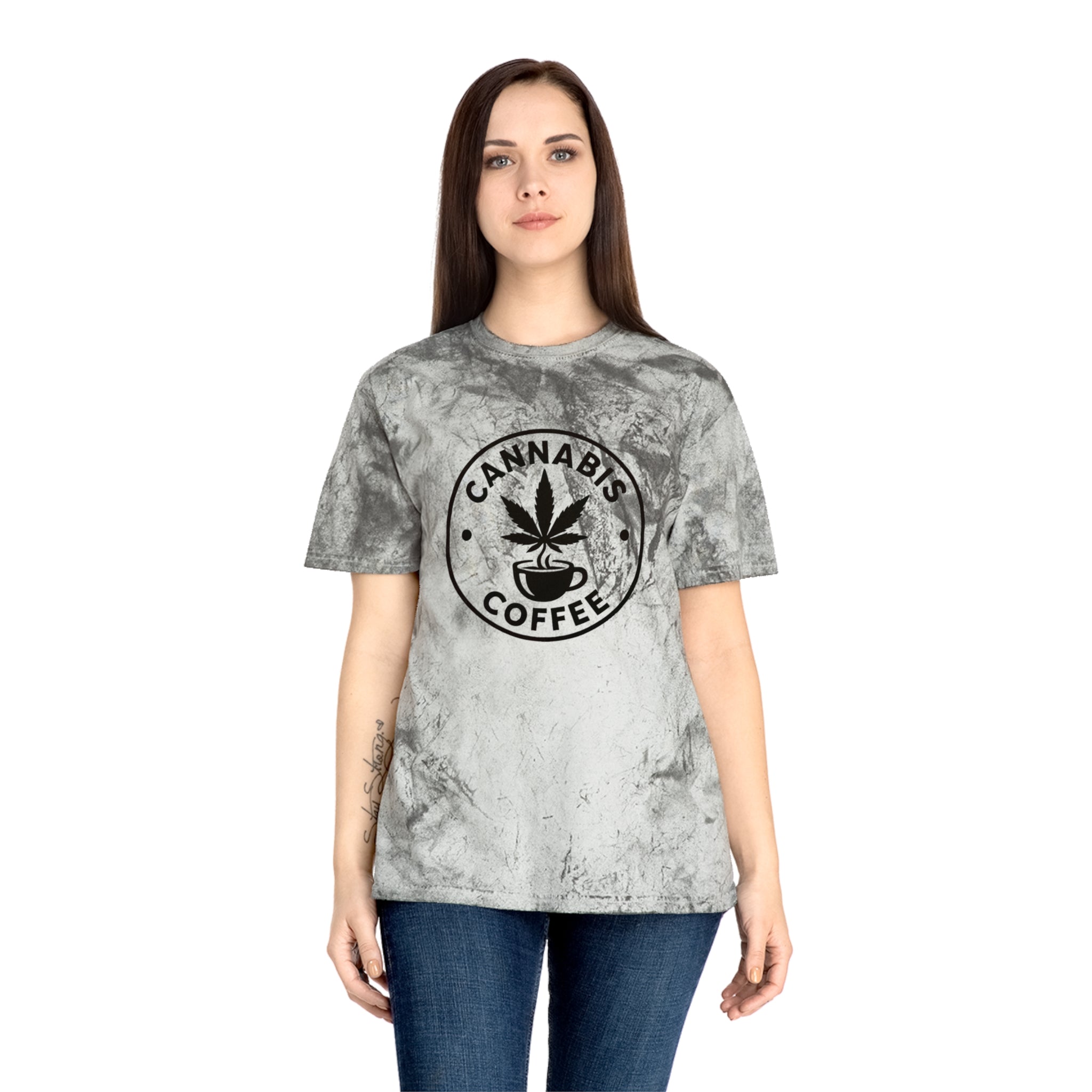 Color Blast Cannabis Coffee T-Shirt for Chill Vibes