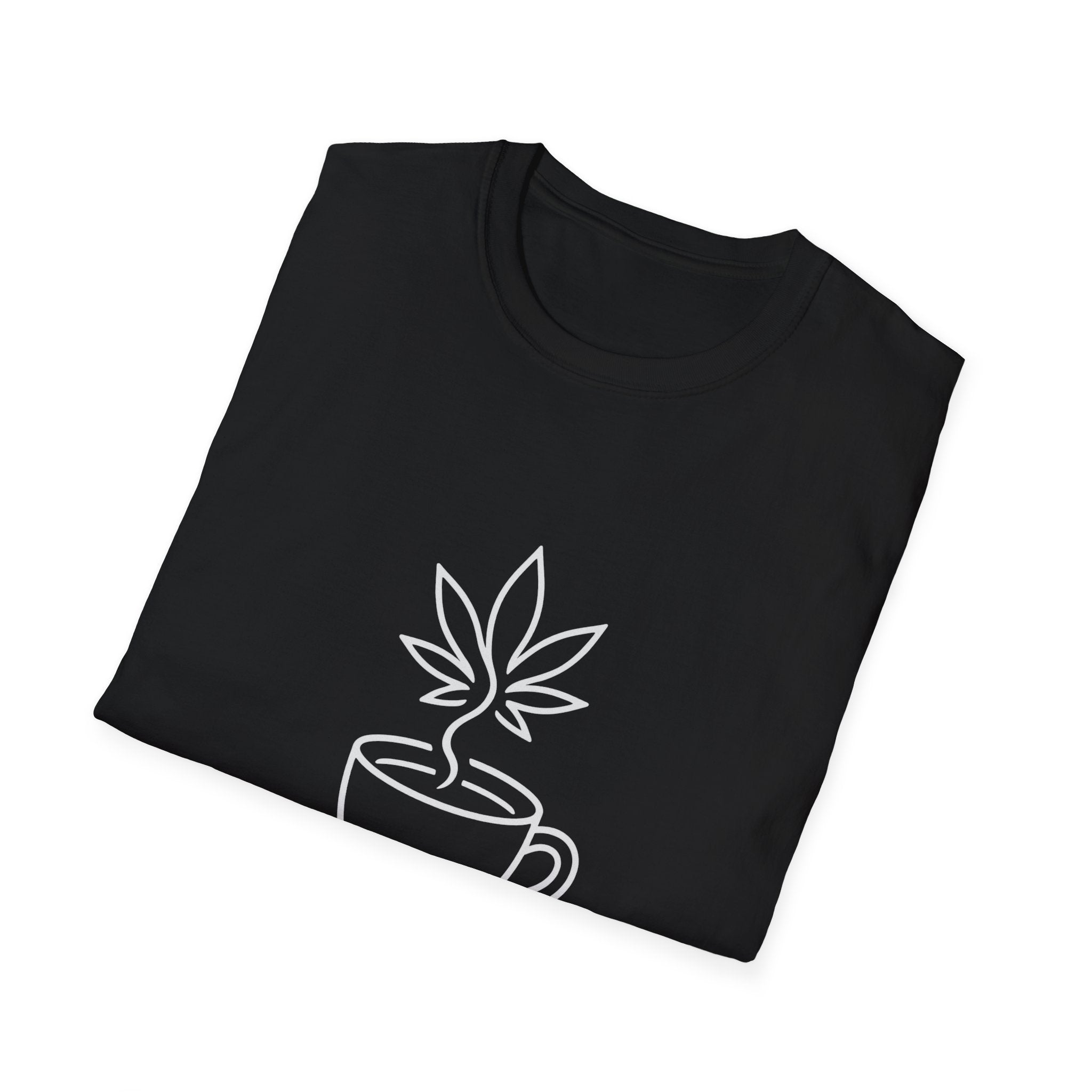 Chill Vibes Unisex Soft style T-Shirt - Coffee and Leaf Design