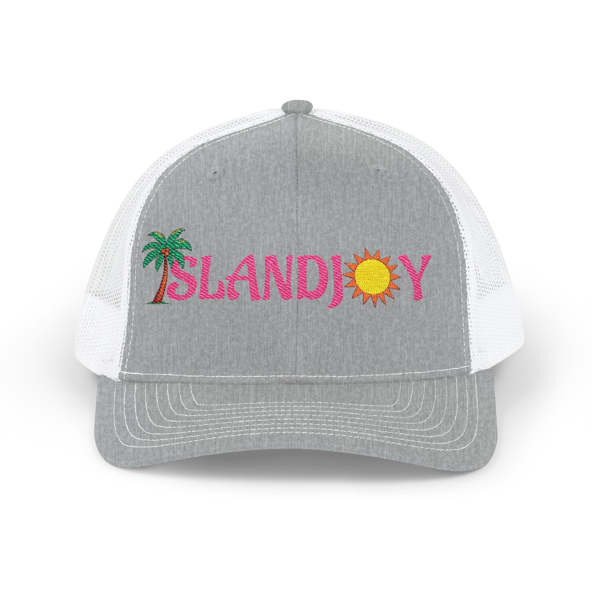Island Joy Snapback Trucker Cap | Beach Vibes, Summer Accessory, Vacation Hat, Embroidered Hat, Outdoorsy Gift