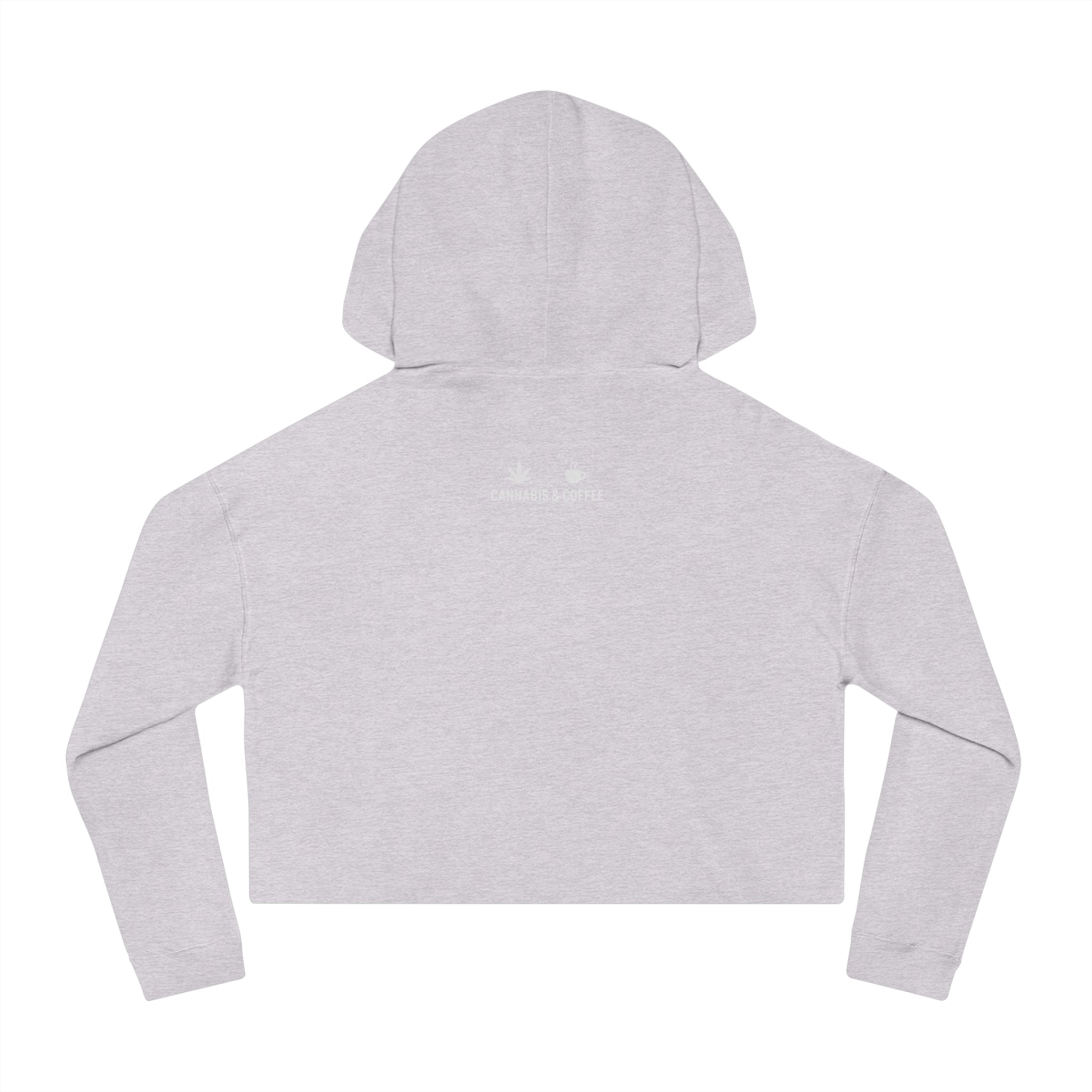 Cropped Hooded Sweatshirt - Cannabis & Coffee Vibes for Relaxation