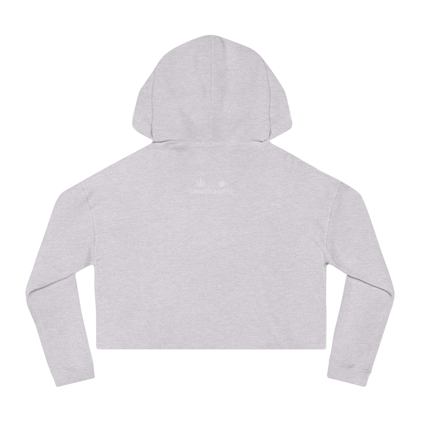 Cropped Hooded Sweatshirt - Cannabis & Coffee Vibes for Relaxation