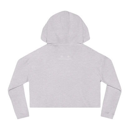 Cropped Hooded Sweatshirt - Cannabis & Coffee Vibes for Relaxation