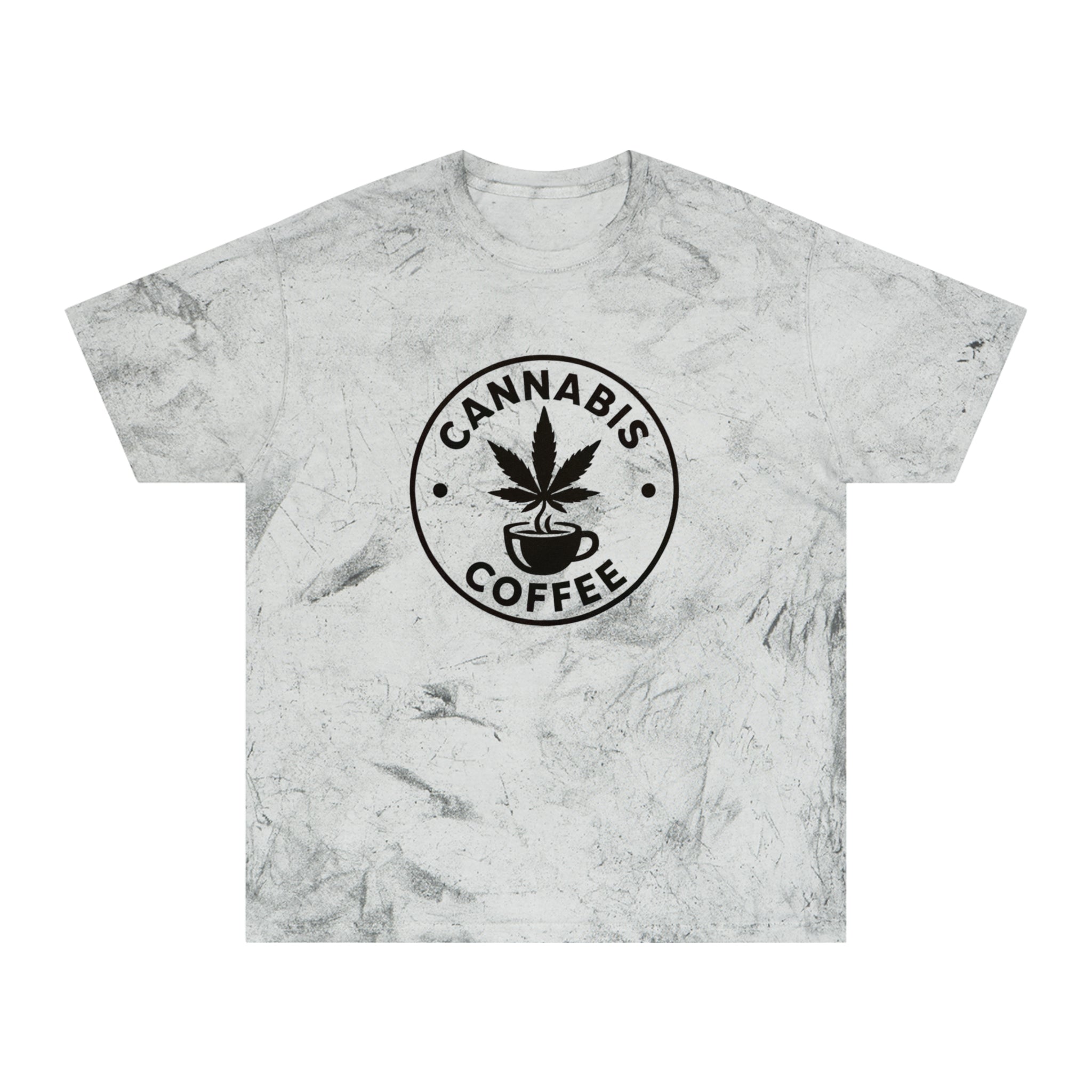 Color Blast Cannabis Coffee T-Shirt for Chill Vibes