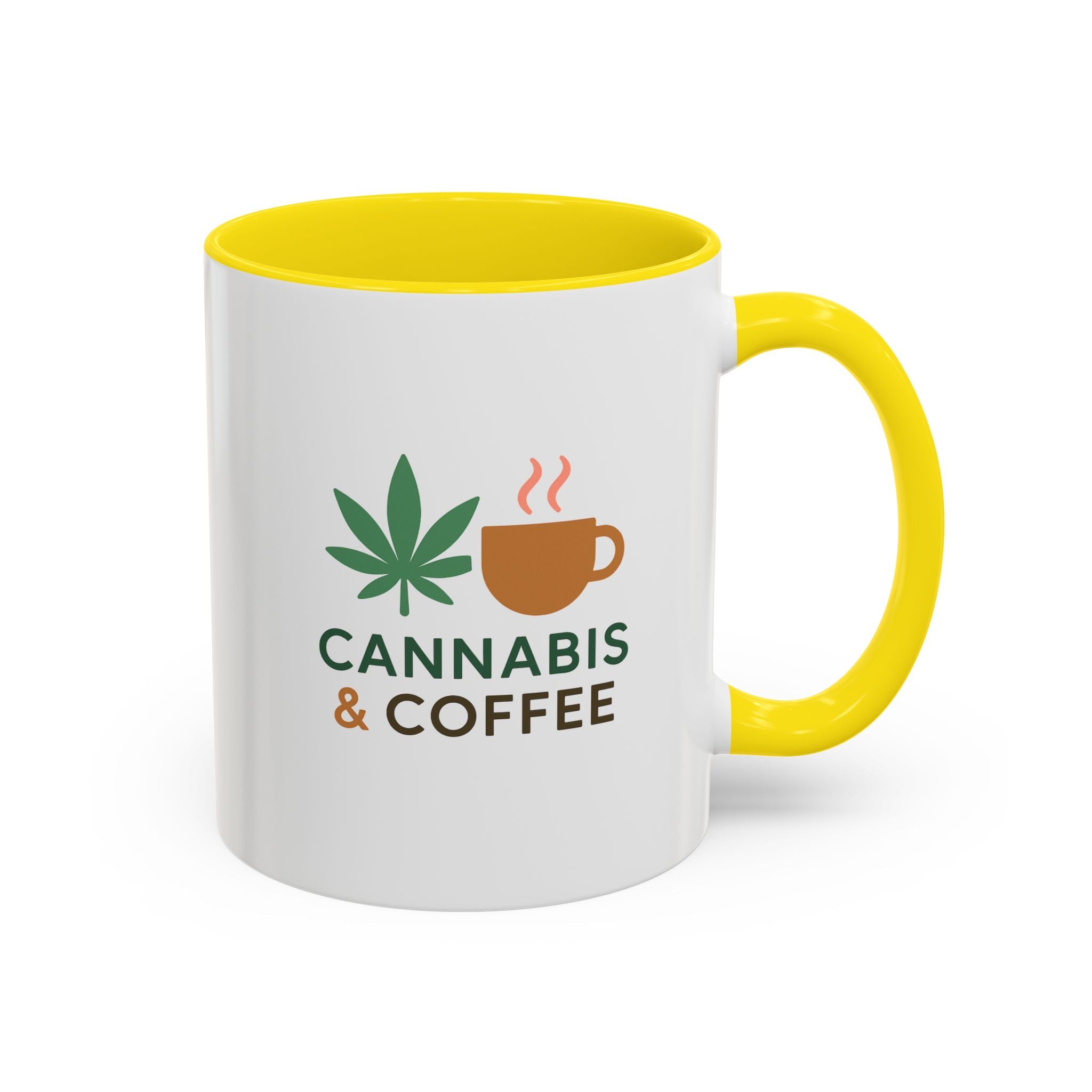 Cannabis & Coffee Accent Mug - 11oz & 15oz - Perfect Gift for Coffee Lovers