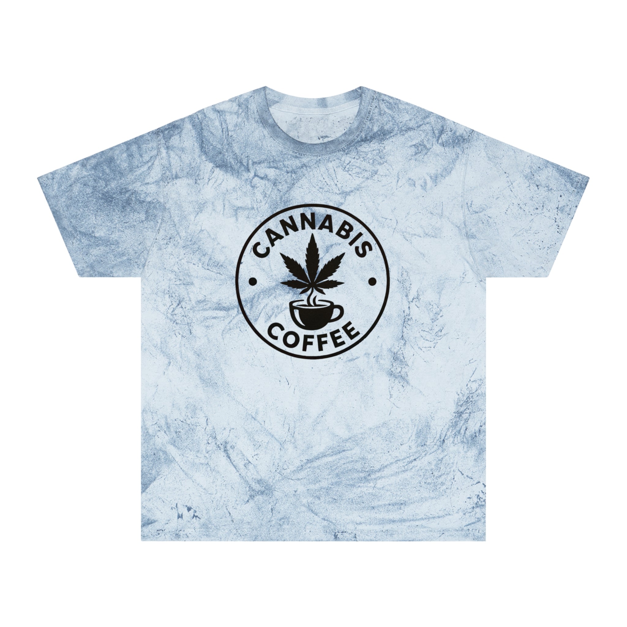 Color Blast Cannabis Coffee T-Shirt for Chill Vibes