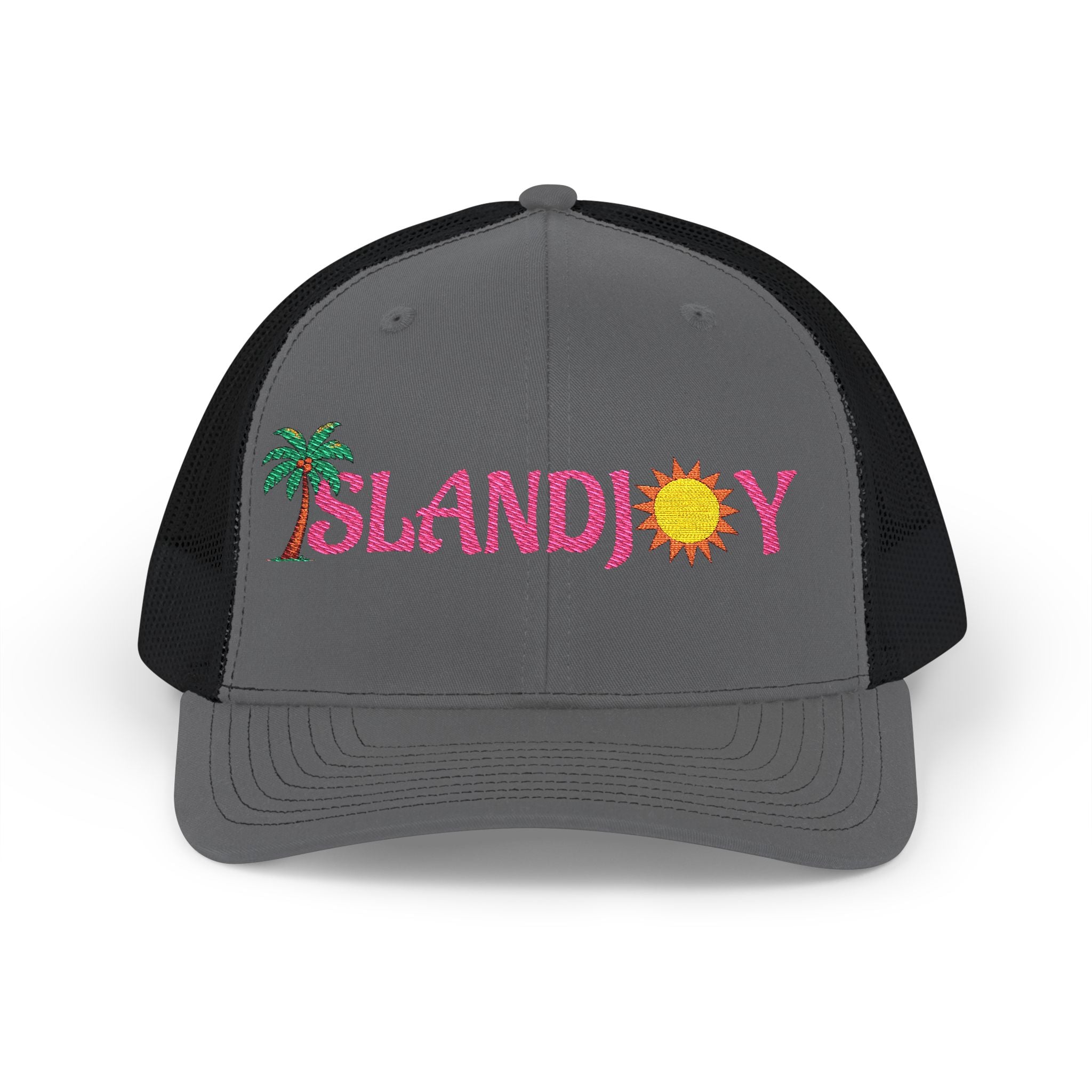 Island Joy Snapback Trucker Cap | Beach Vibes, Summer Accessory, Vacation Hat, Embroidered Hat, Outdoorsy Gift