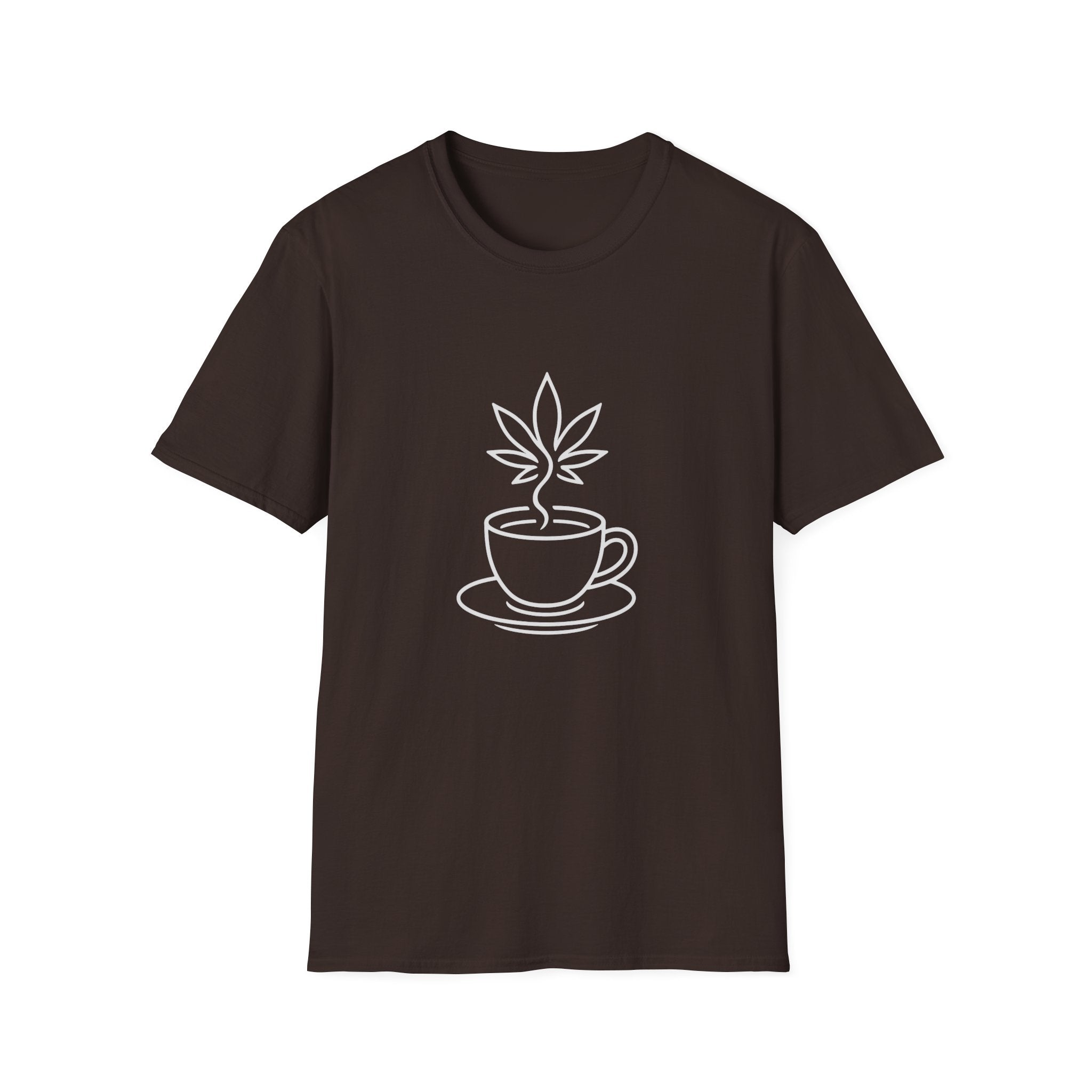 Chill Vibes Unisex Soft style T-Shirt - Coffee and Leaf Design