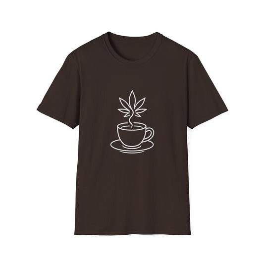 Chill Vibes Unisex Softstyle T-Shirt - Coffee and Leaf Design