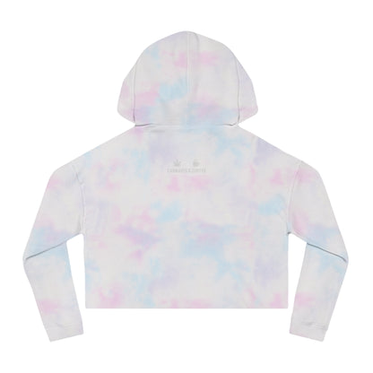 Cropped Hooded Sweatshirt - Cannabis & Coffee Vibes for Relaxation