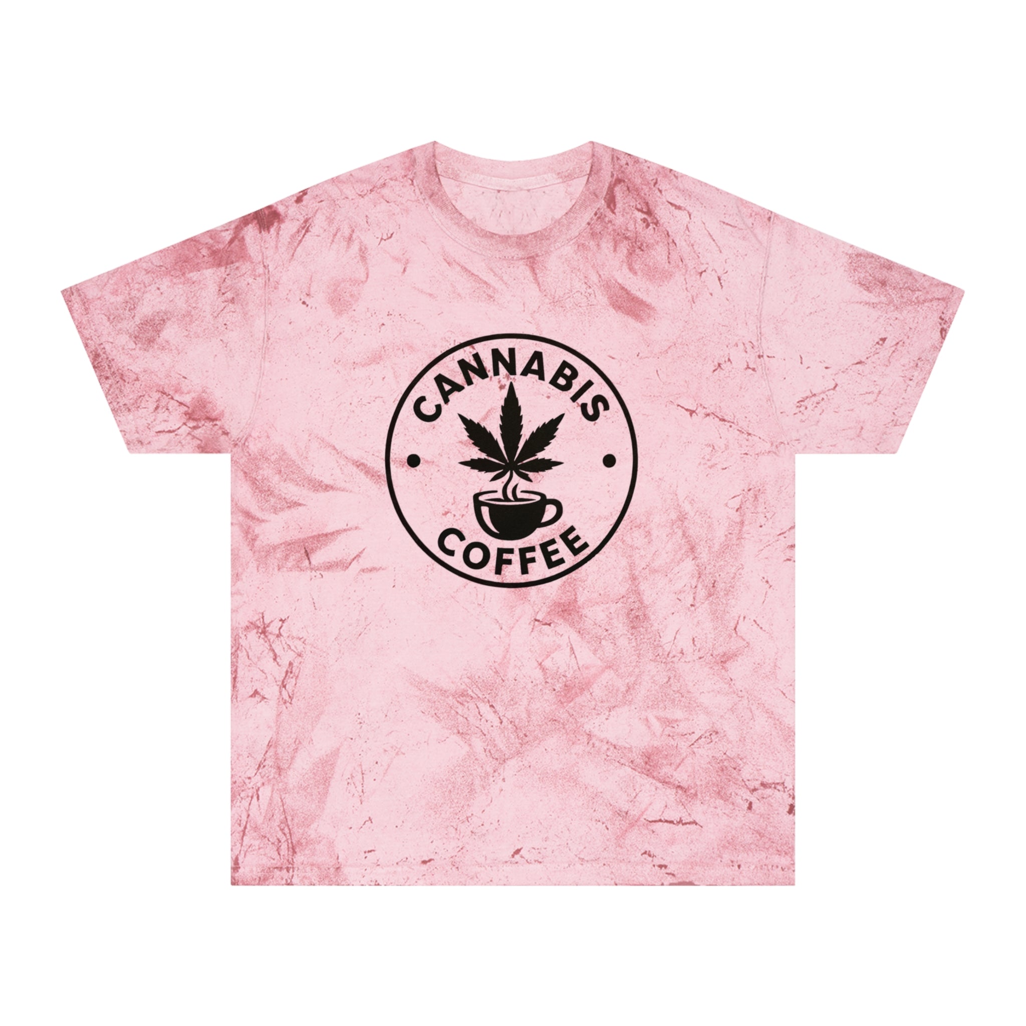 Color Blast Cannabis Coffee T-Shirt for Chill Vibes