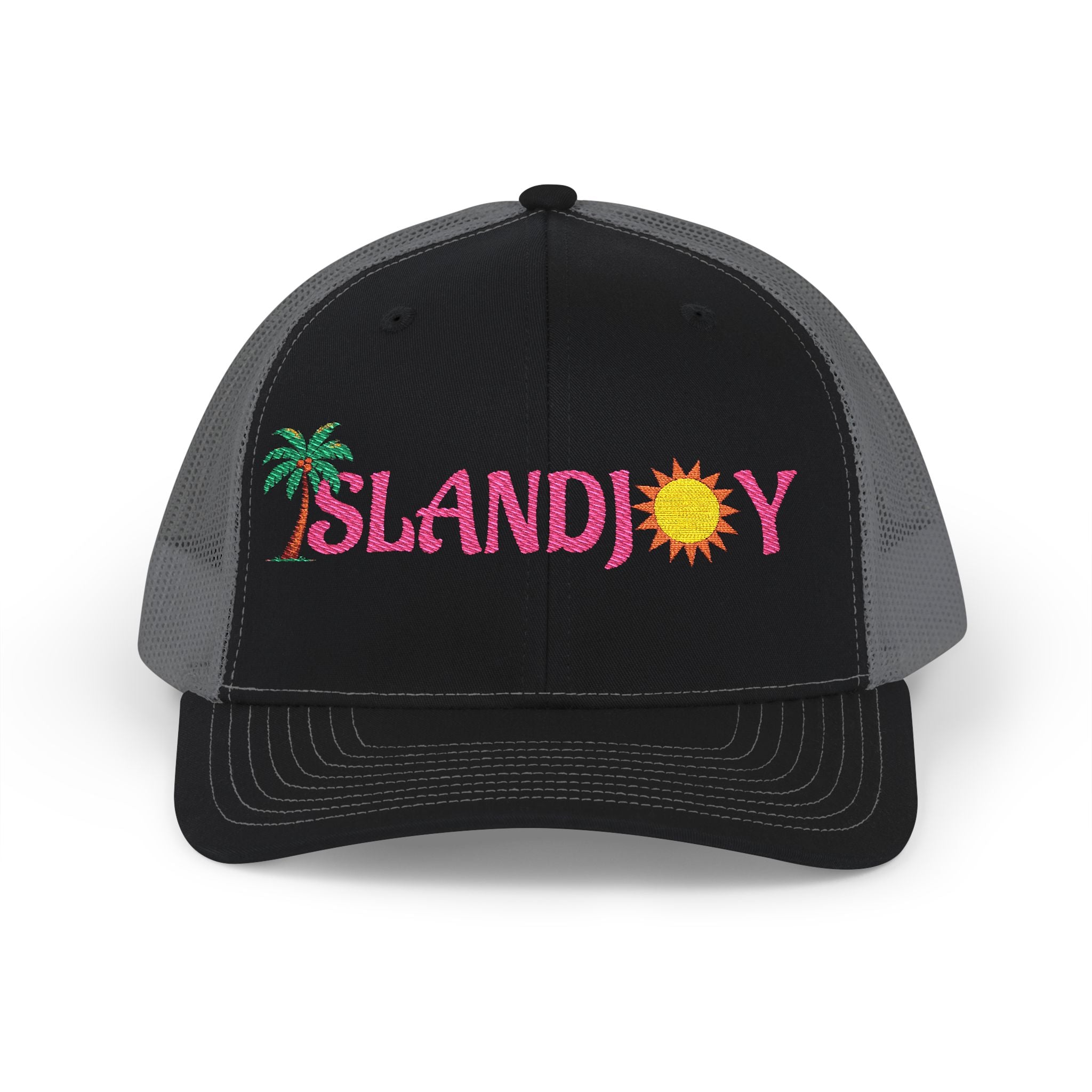 Island Joy Snapback Trucker Cap | Beach Vibes, Summer Accessory, Vacation Hat, Embroidered Hat, Outdoorsy Gift