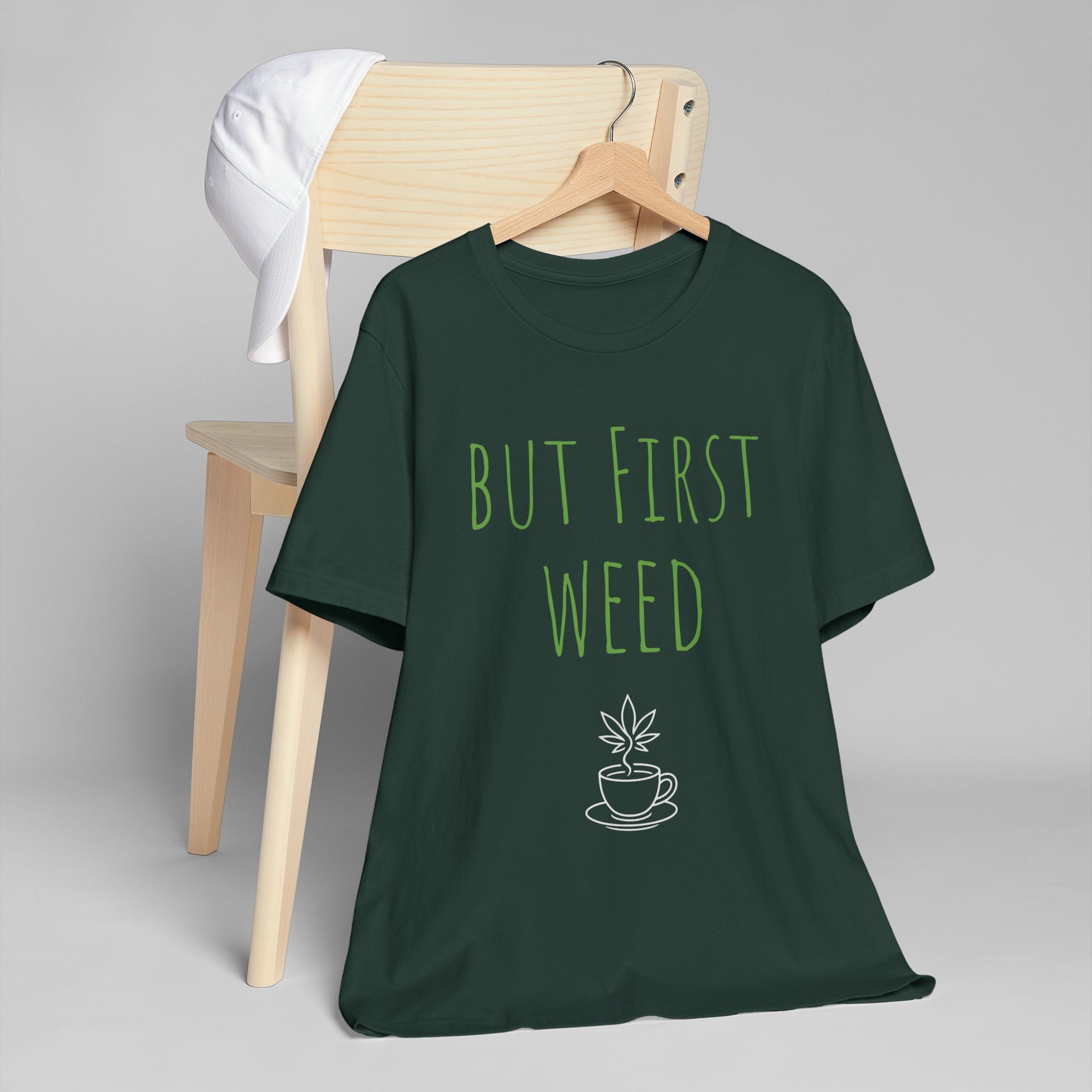 Funny Cannabis T-Shirt - "But First Weed" Unisex Jersey Tee