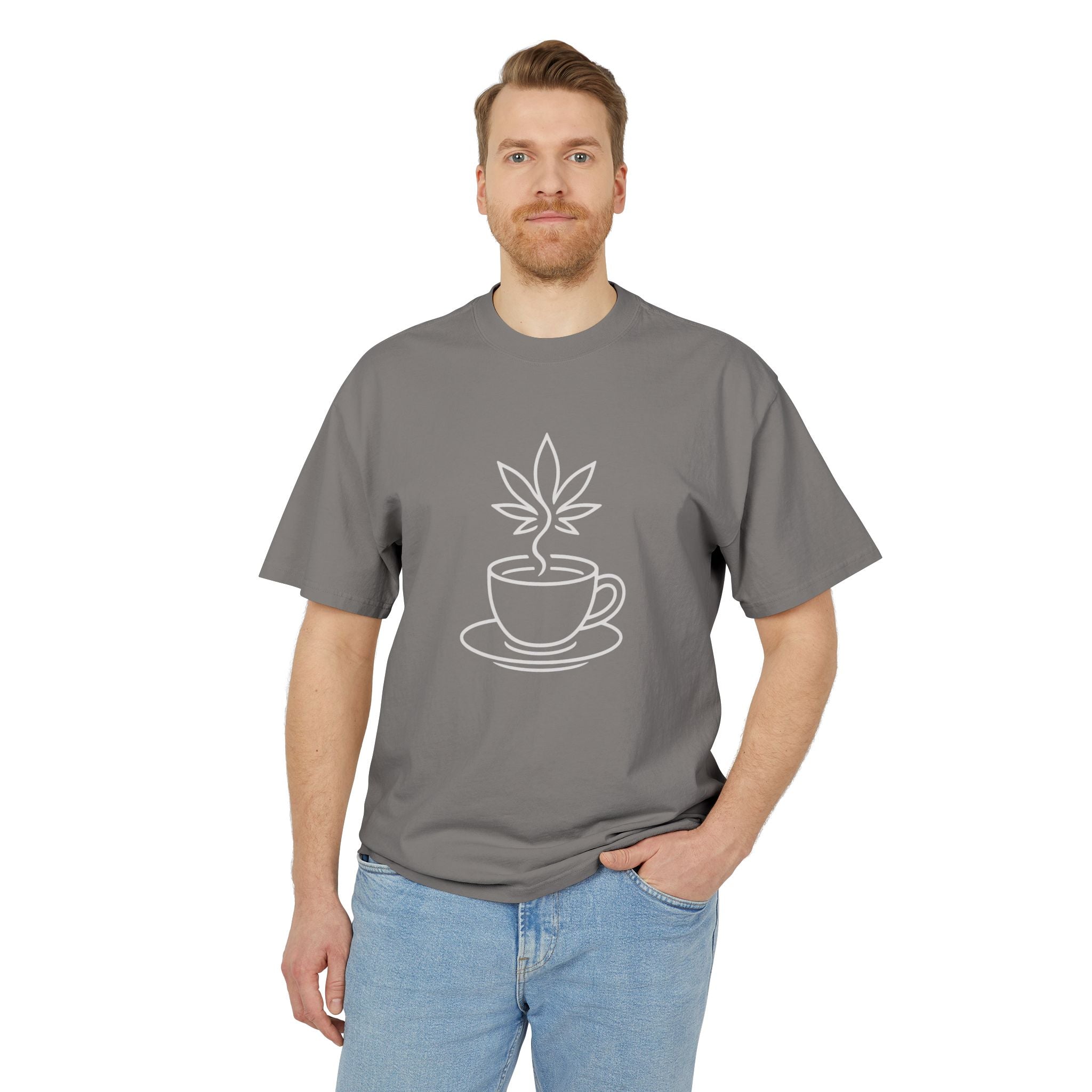 Unisex Heavy Faded Tee - Coffee Plant Design - Perfect for Caffeine Lovers