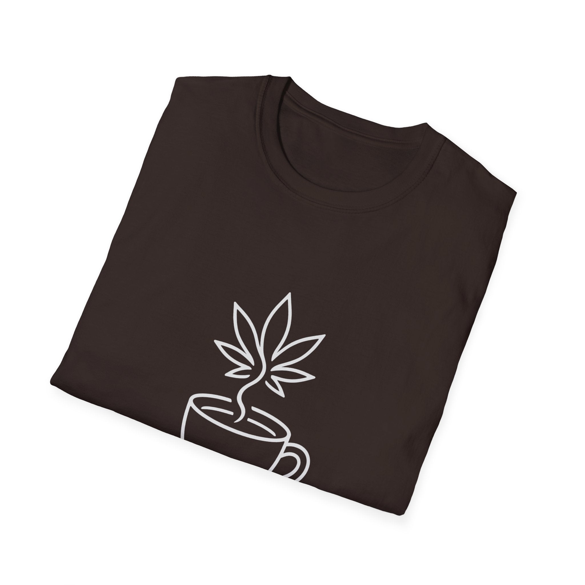 Chill Vibes Unisex Soft style T-Shirt - Coffee and Leaf Design