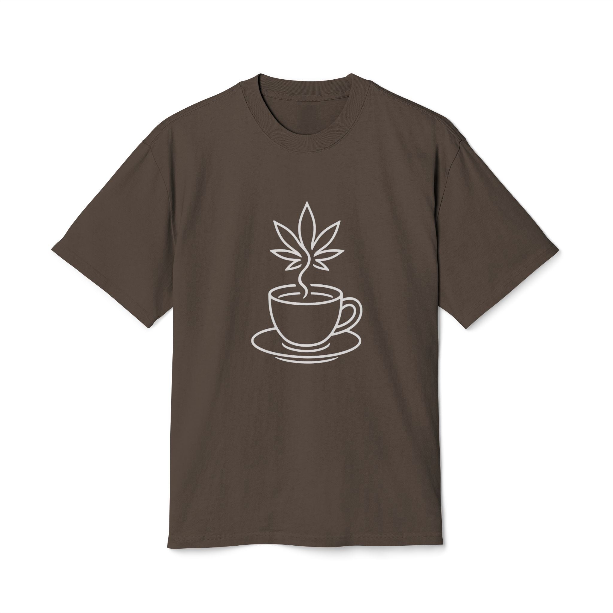 Unisex Heavy Faded Tee - Coffee Plant Design - Perfect for Caffeine Lovers