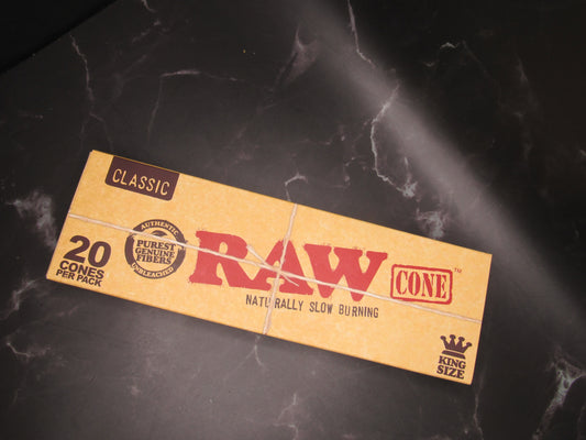 RAW Classic King Size Pre-Rolled Cones – 20 Pack
