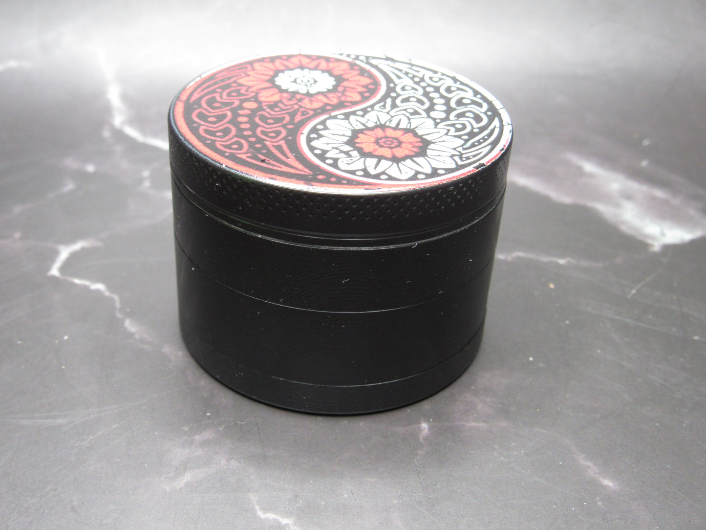 Yin Yang Floral Herb Grinder – 2.5" 4-Piece